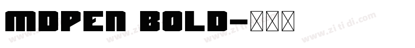 MDPEN Bold字体转换